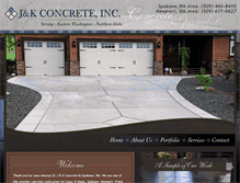 Tablet Screenshot of jkconcreteinc.com